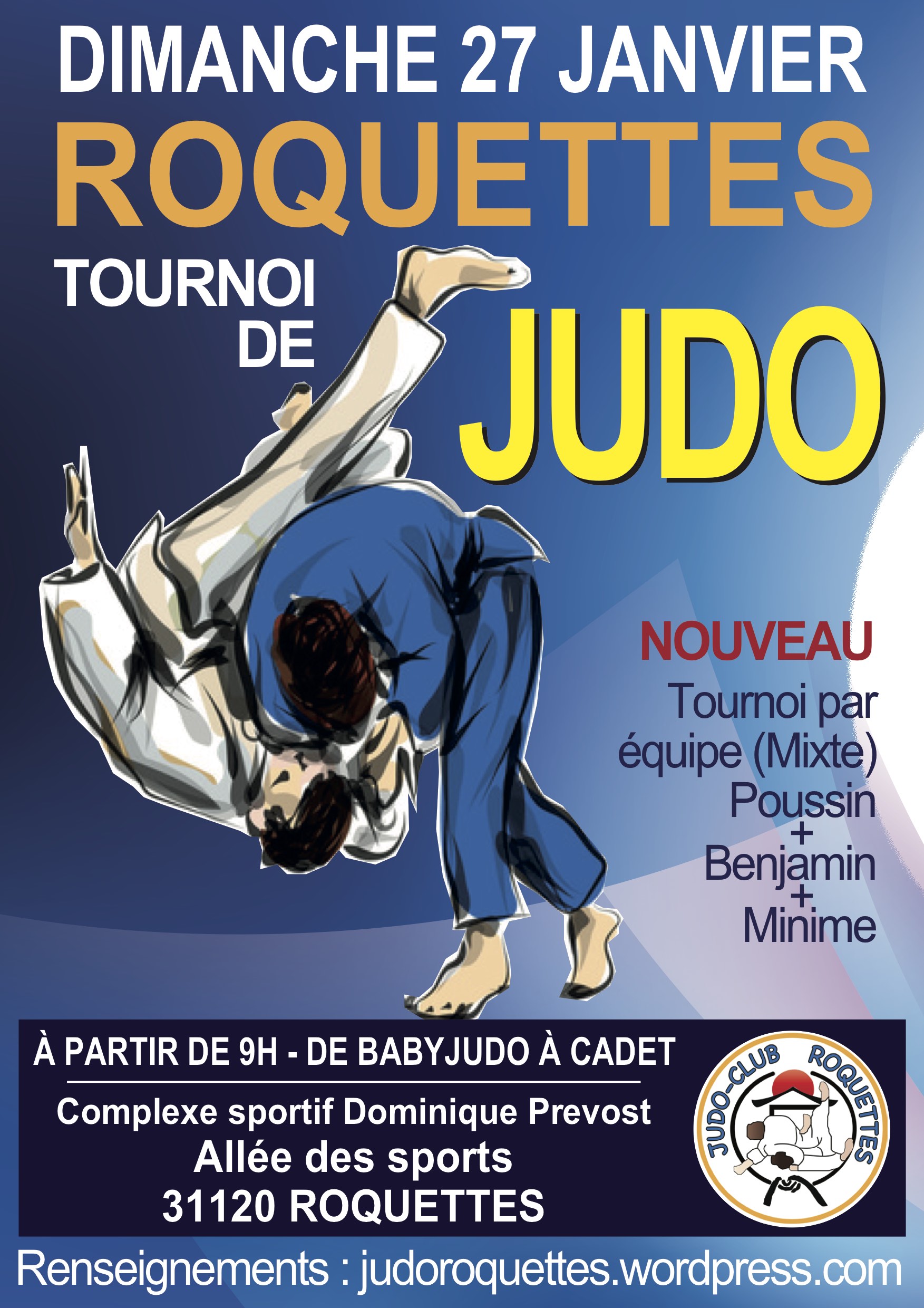affiche tournoi judo roquettes